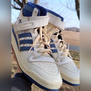 RARE Adidas Forum 84 Hi OG "Bright Blue", Cream Laces